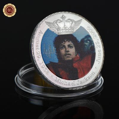 China India Wr Us Singer Michael Jackson Challenge Silver Plated Metal Famous Coin Christmas Gifts 2021 The King Of Pop Commemorative Coin for sale