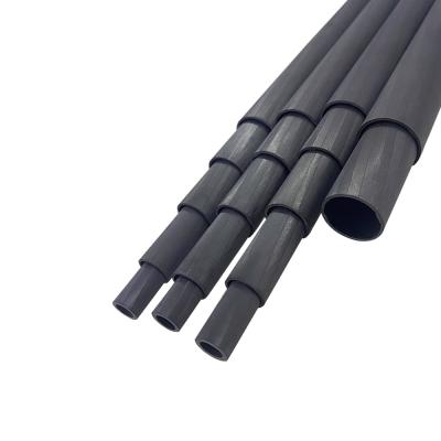 China 200cm Carbon Fiber Telescopic Pole for Boom Pole Carbon Durable and Lightweight for sale