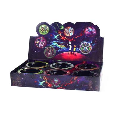 China New Arrival Glass Ash Tray Cartoon Glass Ashtrays Round Tobacco Ashtray for sale