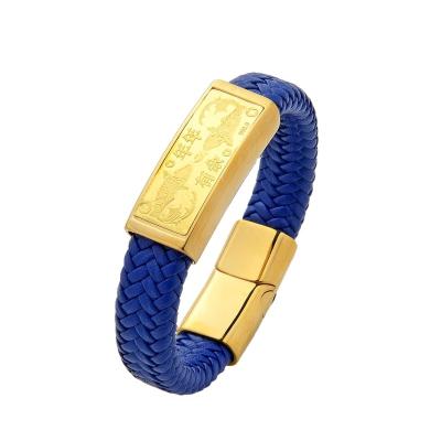 China Personalized Traditional Pattern Stainless Steel Gold Bangle Women Strap for sale