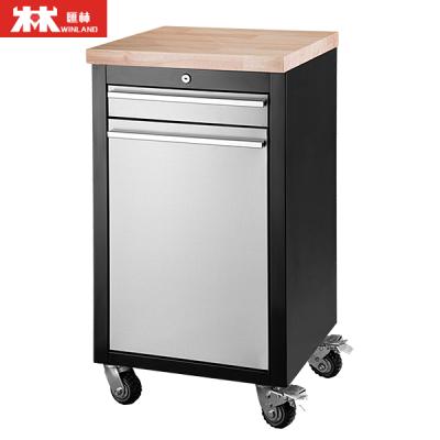 China Self Closing and Locking Drawer with Damper 2 Drawers Tool Storage Tool Chests Storages with 4 Wheels and 2 Brakes, 3.8cm Timber Rubber Desk for Sale for sale