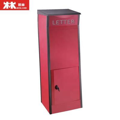 China Free Standing Outdoor Galvanized Steel Parcel Box Delivery Box Lid With Soft-closing Function for sale