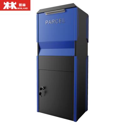 China Waterproof Galvanized Steel Box Parcel Delivery Box Drop Box With Handle Parcel Safe for sale