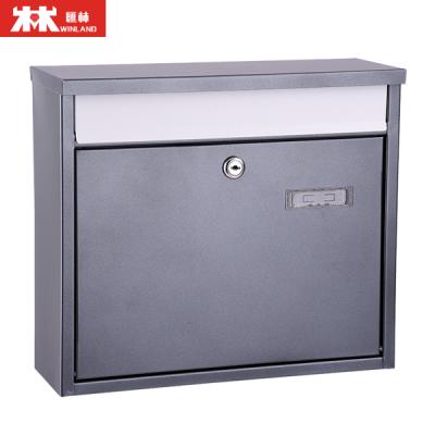 China Wall Mounted Flat Customized Letter Box Fashionable Wall Mounted Galvanized Steel Mailbox With Lock for sale