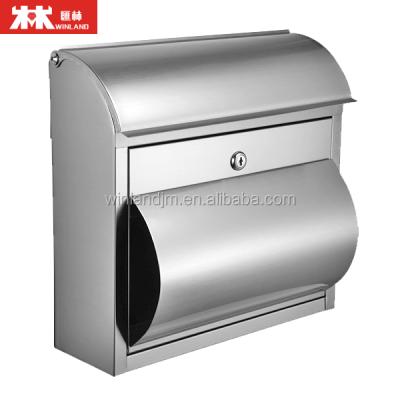 China Wholesale Price Stainless Steel Apartment Rack Letter Post Waterproof Outdoor Wall Mounted Mailbox for sale