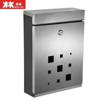 China New Type Waterproof Stainless Steel Wall Mount Mailboxes Apartment Mailing Boxes Outdoor for sale