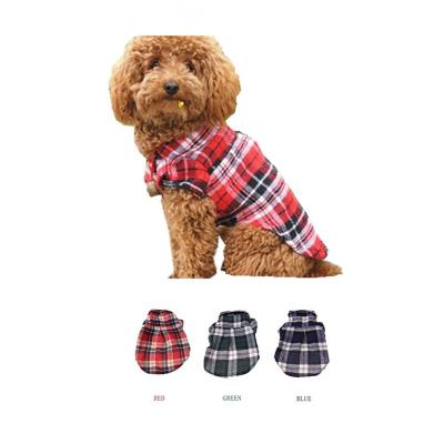 China Wholesale Customization Stored Hot Amazon Sales Dog Cotton Plaid Shirt Pet Wear Dog Apparel For Spring Autumn for sale