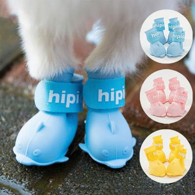 China Pet Outwear Wholesale Cute Design Whale Shape Dog Rain Boots Rain Boots Pet Shoes Rainy Season Pet Travel Rain Boots for sale