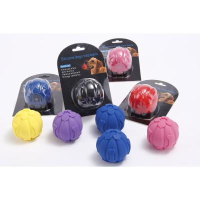 China New Product Viable Silicone Vocal Dog Bite-Resistant Ball Puppies Training Ball Pet Puzzle Dog Toy for sale