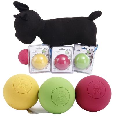 China Solid Pet Viable Bite Training Dog Chewing Ball Bouncy Training Balls Pet Toy for sale