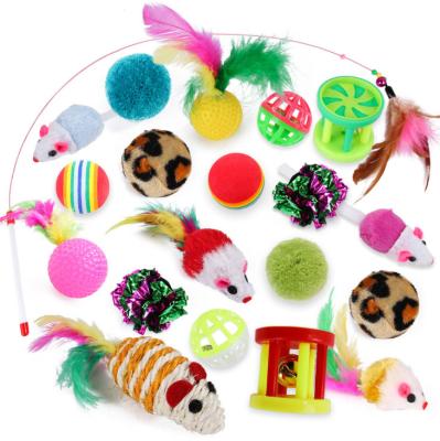 China Viable Wholesale Customization Amazon Hot Sale 20 Pcs Set Of Different Pet Cat Toy Combination Sets for sale