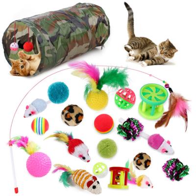 China Viable Wholesale Customization Amazon Hot Selling Pet Supplies A Variety Of 27pcs Funny Cat Toy Sets For Play for sale