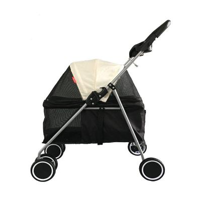 China Wholesale Modern Pet Stroller Pet Stroller Detachable Lightweight Foldable Dog And About Stroller Fully Enclosed Cradle for sale