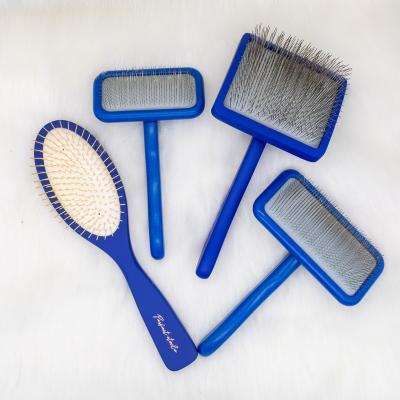 China Wholesale Custom Logo Comb Dog Pet Hair Grooming Comb Brush Wooden Cat Grooming Products Dematting Factory Viable for sale