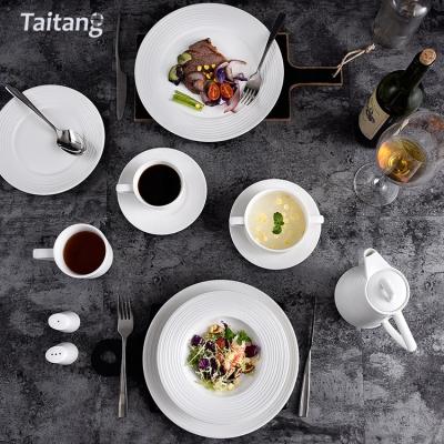 China Taitang Cixuan Disposable Texture Design Modern Design Porcelain Dinnerware Sets Tableware Hotel Dinnerware Sets for sale