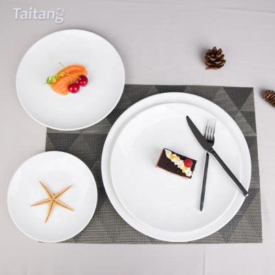 China Dinner Dish Manufacturer Custom Hotel Restaurant Viable White Round Dinner Dish for sale