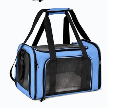 China Travelsky Hot Sale Breathable Pet Carrier Travel Airline Approved Small Cat Carrier Soft Sided Collapsible Portable Pet Travel Bag for sale