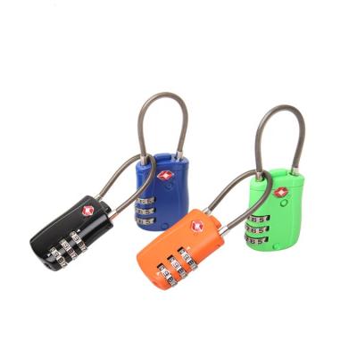 China Keep Luggage Locked Travelsky OEM Custom Zinc Alloy Travel Padlock Tsa Luggage Lock 3 Digit Adjustable Combination Lock for sale