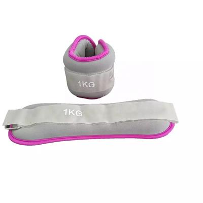 China Adjustable Weight KKFIT Custom Wearable Ankle Strength Nylon Adjustable Sand Wrist Weight Band for sale