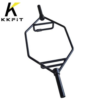 China Standard Weight Wholesale KKFIT Black Hex bar 200cm 180cm 160cm 140cm length hex barbell chromed Standard hex Trap Bar for sale