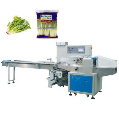 China Food Foshan Fresh Vegetable Lettuce Flow Packing Machine for sale