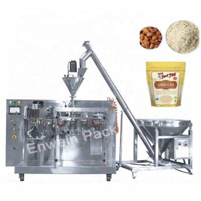 China Premade Bags Horizontal Almond Flour Machine Low Price Mixed Powder Auger Machine Low Price Grain Powder Doypack Machine for sale