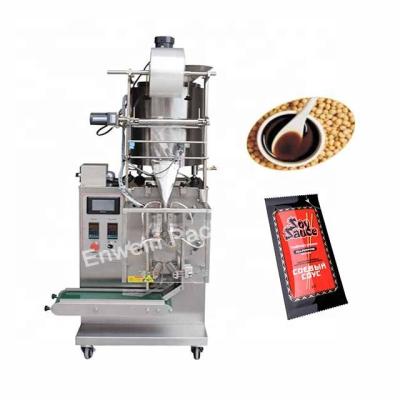 China Automatic Food Soy Sauce Pouch Packing Machine Chilli Sauce Tomato Sauce Sachet Packing Machine for sale