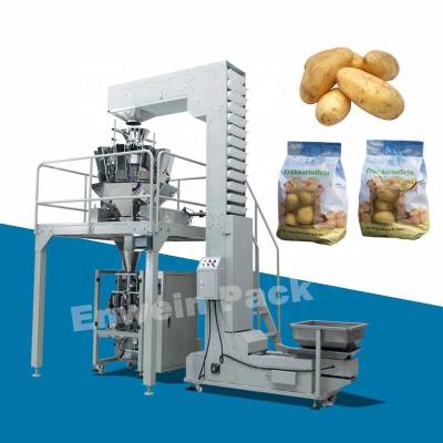 China Low Food Cost Fresh Potatoes Vegetable Weed Potatoes Weighing And Packing Machine for sale