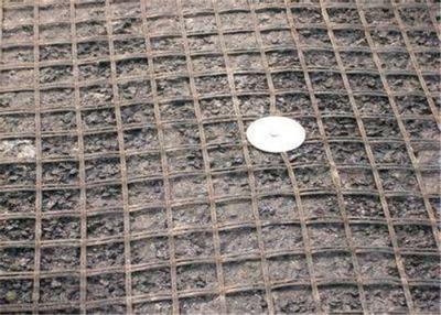 China 80kn versterk Asphalt Road Fiberglass Geogrid Te koop