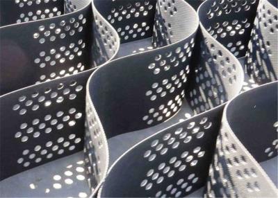 China Soil Reinforcement Hdpe Geocell Smooth Textured Perforated Plastic for sale