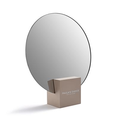 China New Fashion Single Round Large Customized Cosmetic Luxury Makeup Mirror With Stand for sale