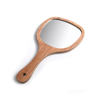 China Factory Wholesale Custom Makeup Mirror Fancy Hand Held Driftwood Mirror Mirror for sale