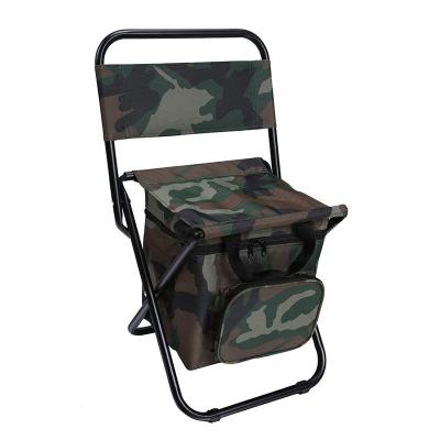 China Easy Carry Foldable Camping Chair With Cooler Bag Fishing Stool Compact Folding Camping Chair With Logo for sale