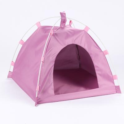 China Outdoor Baby Playpen Cat Carrier Bag Collapsible Dog Puppy Tent Pink Dog Tent Outdoor Pet House Pet Camping Tent for sale