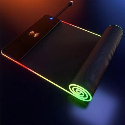 China Luminous Mobile Phone Stand RGB Gaming Keyboard Wireless Charging Pad Pad Led OEM Custom Mouse Pad for sale