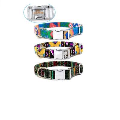 China New Product Sustainable Design All Seasons Nylon Cute Floral Dog Collar for sale