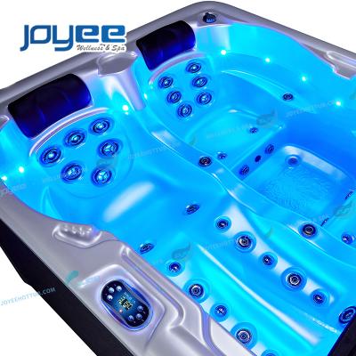 China JOYEE Hot Tub Balcony Hot Tub 2 3 Person Mini Small Whirlpool Stand Corner Modern Freestanding Bath 3 Person Spa for sale