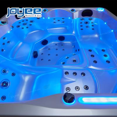 China JOYEE 5 Person Eco-friendly Material Free Square Hot Spring Massage Bath Sets Outdoor Spa Set Canton Jet Hot Tubs For Sale for sale