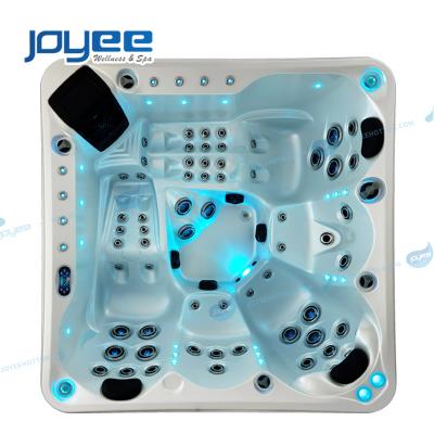 China JOYEE Family Modern Outdoor Hot Tub 5 Person Outdoor Garden Outside Hot Tub Acrylic Pearl Whirlpool Spa Bathtub for sale