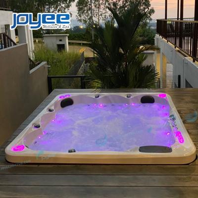 China JOYEE Contemporary Outdoor Balcony Hydrotherapy Water Hydrotherapy Water Ozone Setor Hot Tub 6 Person Modern Bathtub 6 Person for sale