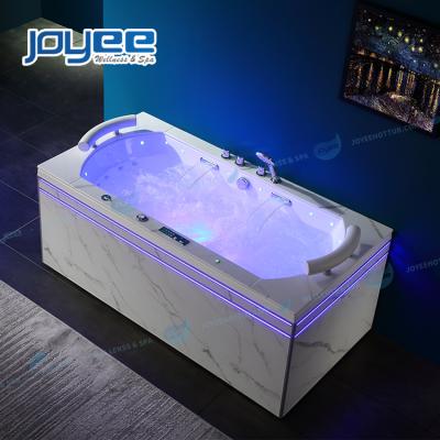 China JOYEE 1-2 Person Bathtub 1-2 Person Square Acrylic Stone Indoor High End Freestanding Hydraulic Bathtub Whirlpool Tubs With Waterproof Skirt for sale