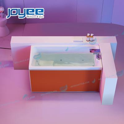 China New SERC JOYEE Acrylic Hydromassage Bathtub One Person Jet Whirlpool Spa Tubs Double Side Skirt (Straight Skirt) With LED Skirt Light for sale