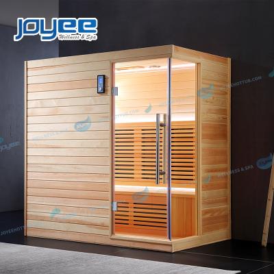 China JOYEE Control Panel Infa Computer Infrared Carbon Infrared Glass Heater 2 Person Red Carbon Infrared Sauna For Sauna Bath for sale