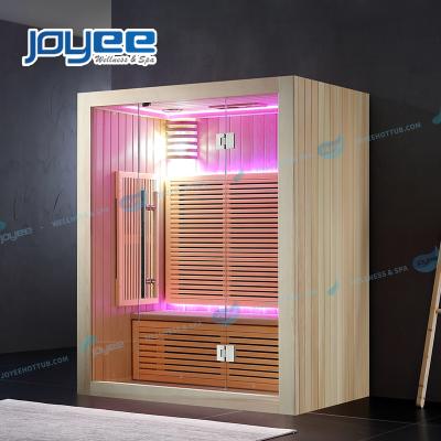 China JOYEE Computer Control Panel Hemlock Sauna Colored Led Far Infrared Far Infrared Emf Customized Height Home Use Customized Base Hemlock Sauna Home Use for sale