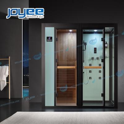 China Manufacturer Cheap Price Small Computer Control Panel JOYEE Size Indoor 2 Adults Luxury Shower Cabin Relax Spa Sauna Room Saturated Steam Dry Bath for sale