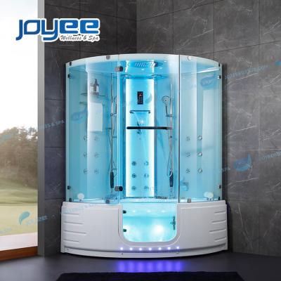 China JOYEE Modern Steam Bathroom Carpet Set Showers Bathroom Walk In Tubs Shower Combination Enclosures With Whirlpool Massage Jets for sale