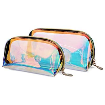 China Fashion Transparent Makeup Bag Laser TPU Women Cosmetic Bag Fashionable/Waterproof Custom Cosmetic Storage Bag en venta