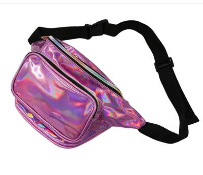 China Hip-hop Women Hologram Laser Waist Bag Fashion Waterproof Shiny Neon Bum Bag Fanny Pack Bum Bags Travel Purse for sale