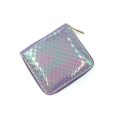 China Fashion 4-Color Women PU Leather Mini Wallet Mermaid Pattern Cute Coin Clips Card Holder Feminine Ladies Zipper Short Wallet Te koop