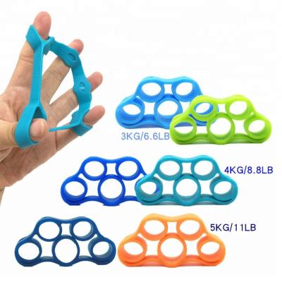 China Aided Pull Up Bands Silicone Hand Grip Tester Enhancer Finger Stretcher for sale